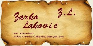 Žarko Laković vizit kartica